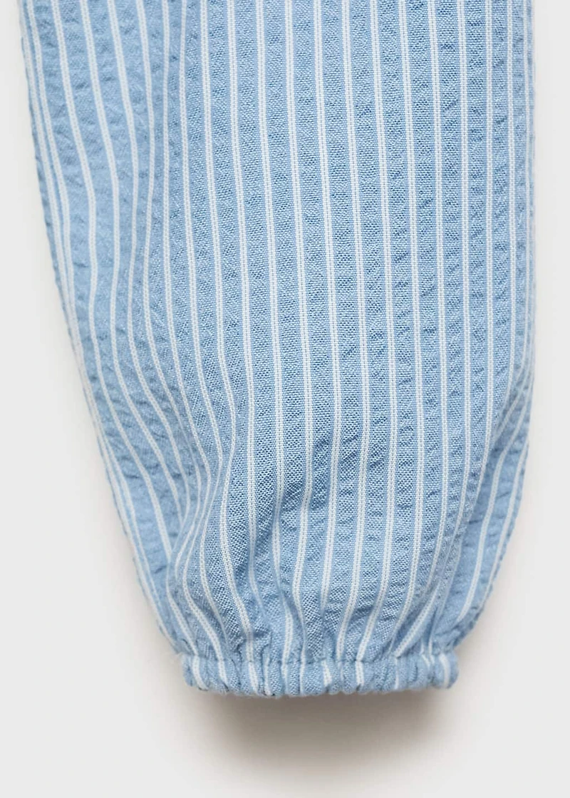 Striped cotton blouse
