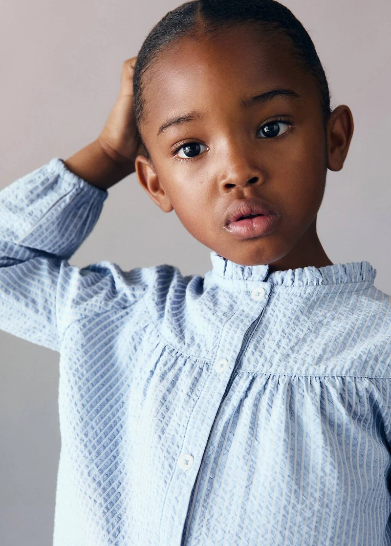 Striped cotton blouse