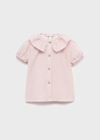 Striped blouse with Peter Pan collar