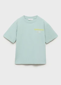 Printed embossed letters t-shirt