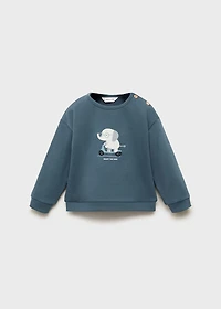 Printed cotton sweatshirt