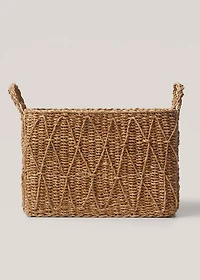 Large square basket with handles