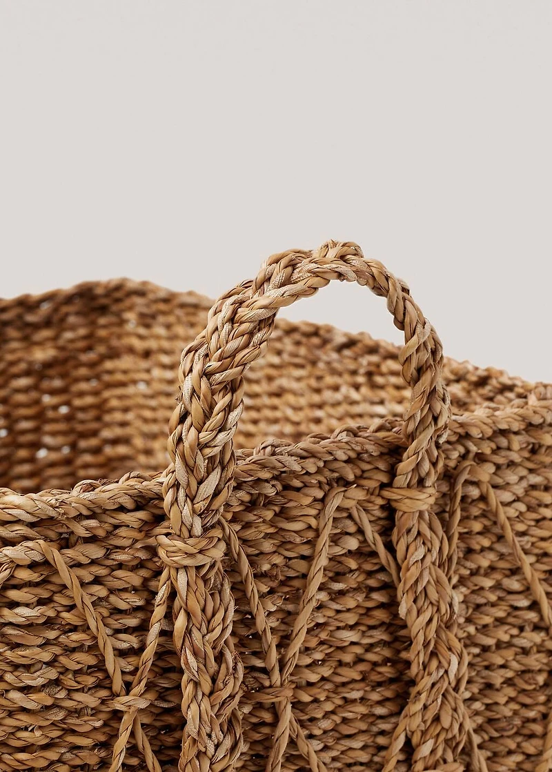 Large square basket with handles