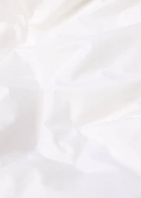 Cotton percale duvet cover with linen trim for 135/140 cm bed