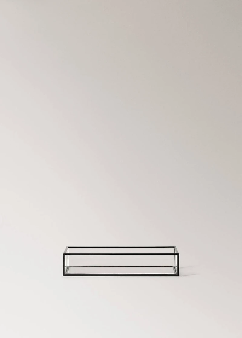 Small decorative tray with metal profile