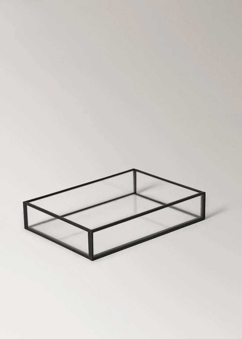 Small decorative tray with metal profile