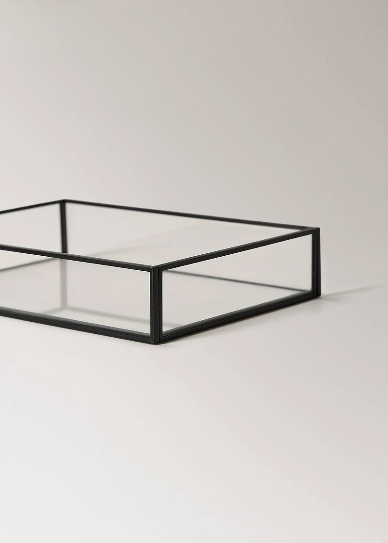 Small decorative tray with metal profile