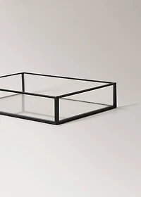 Small decorative tray with metal profile