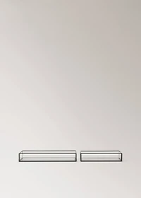 Small decorative tray with metal profile