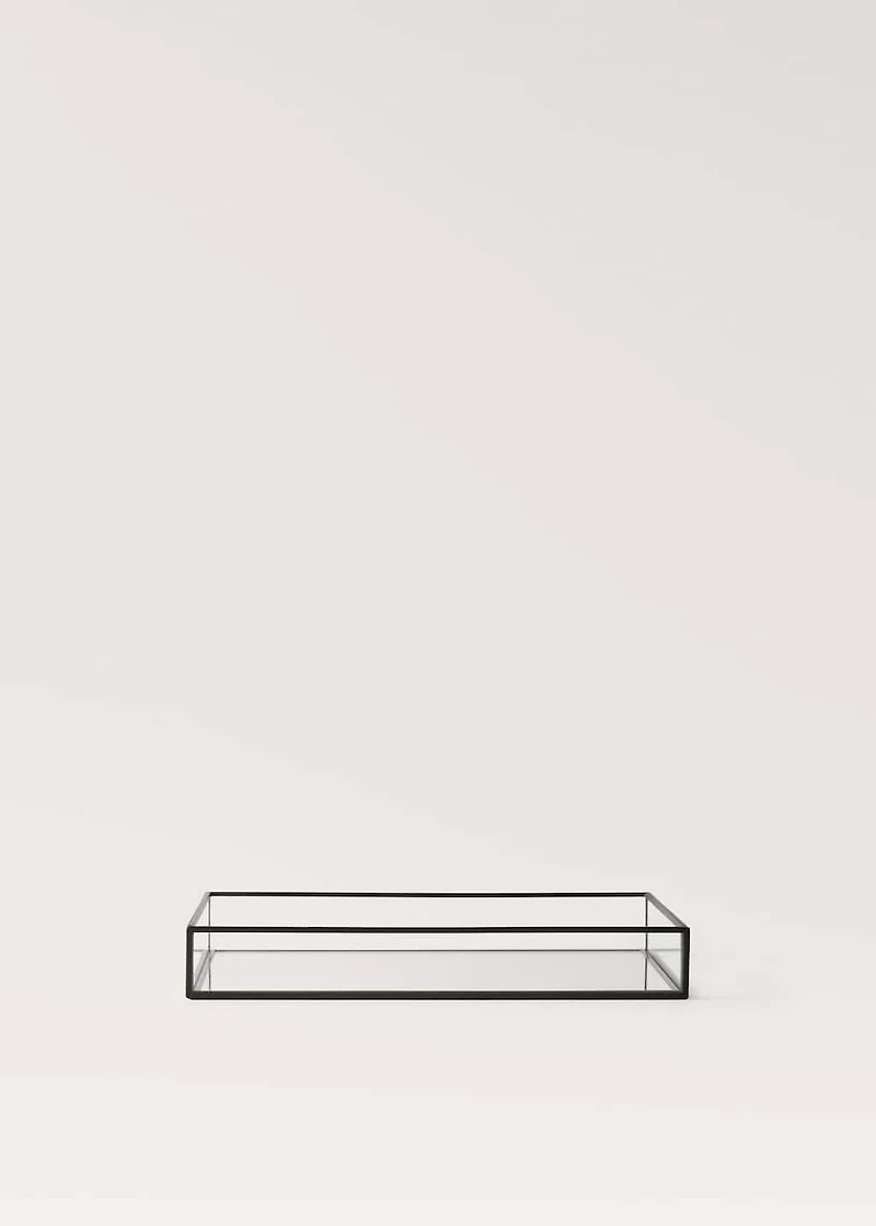 Medium decorative tray with metal profile