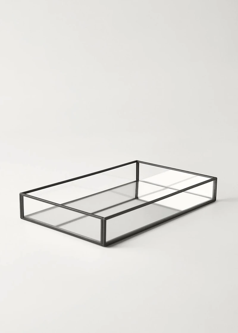 Medium decorative tray with metal profile