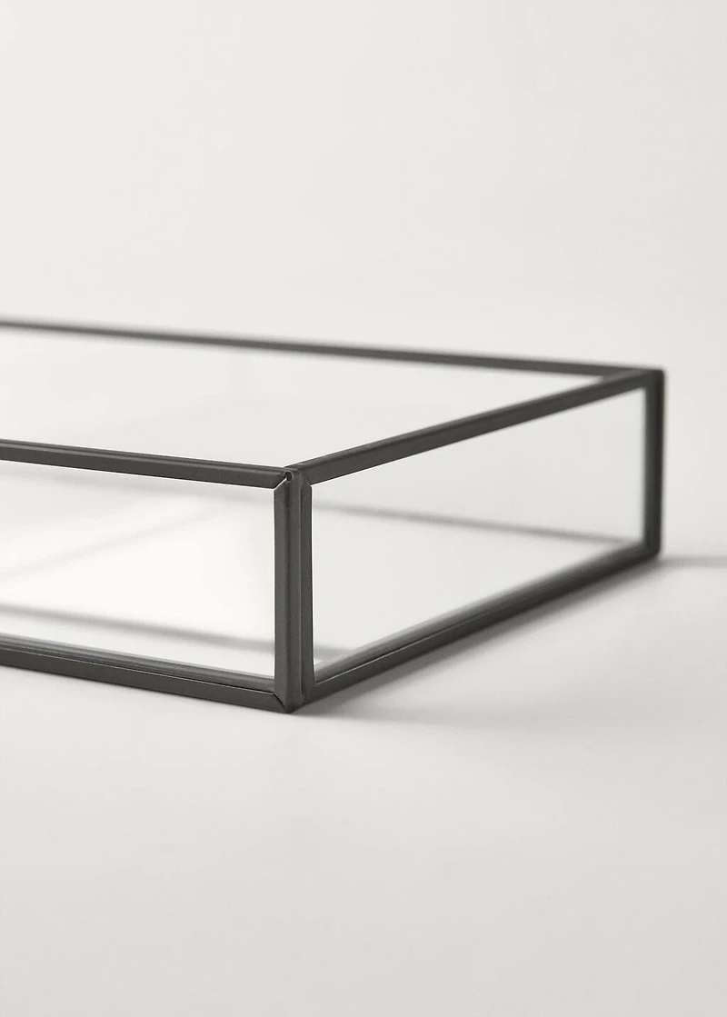 Medium decorative tray with metal profile