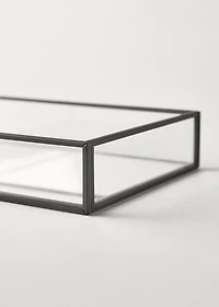 Medium decorative tray with metal profile