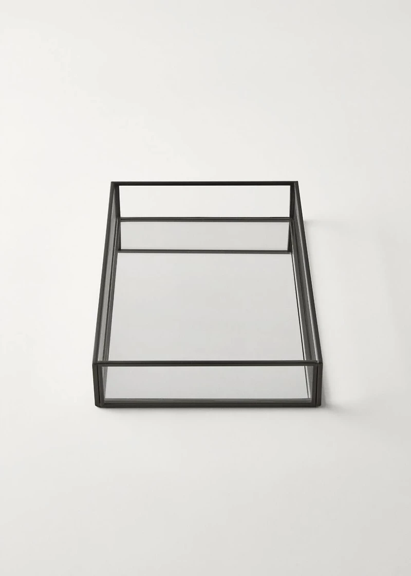 Medium decorative tray with metal profile