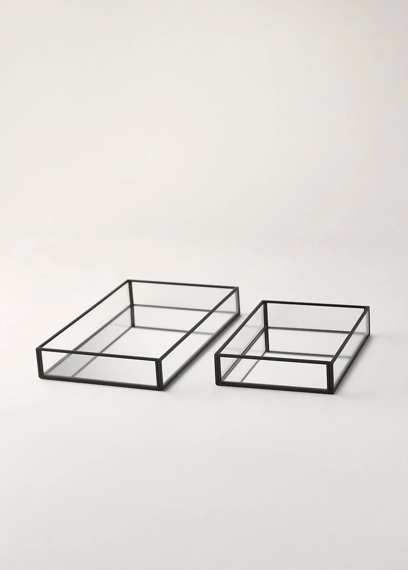 Medium decorative tray with metal profile