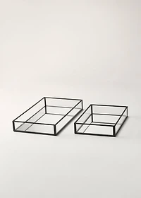 Medium decorative tray with metal profile