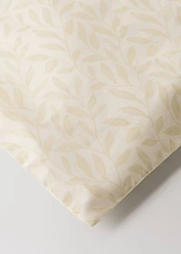 Percale cotton duvet cover with leaf print for / cm bed