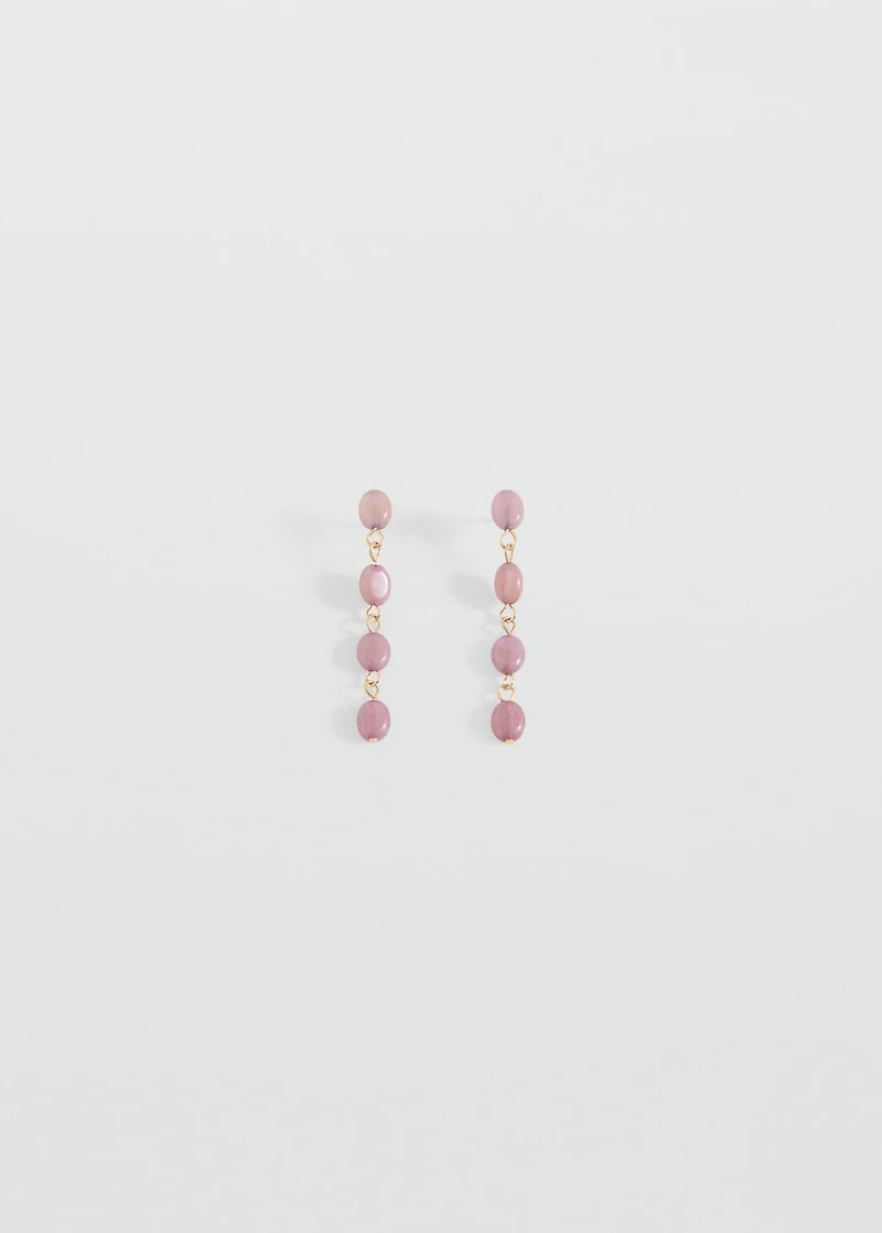 Stone hanging earrings