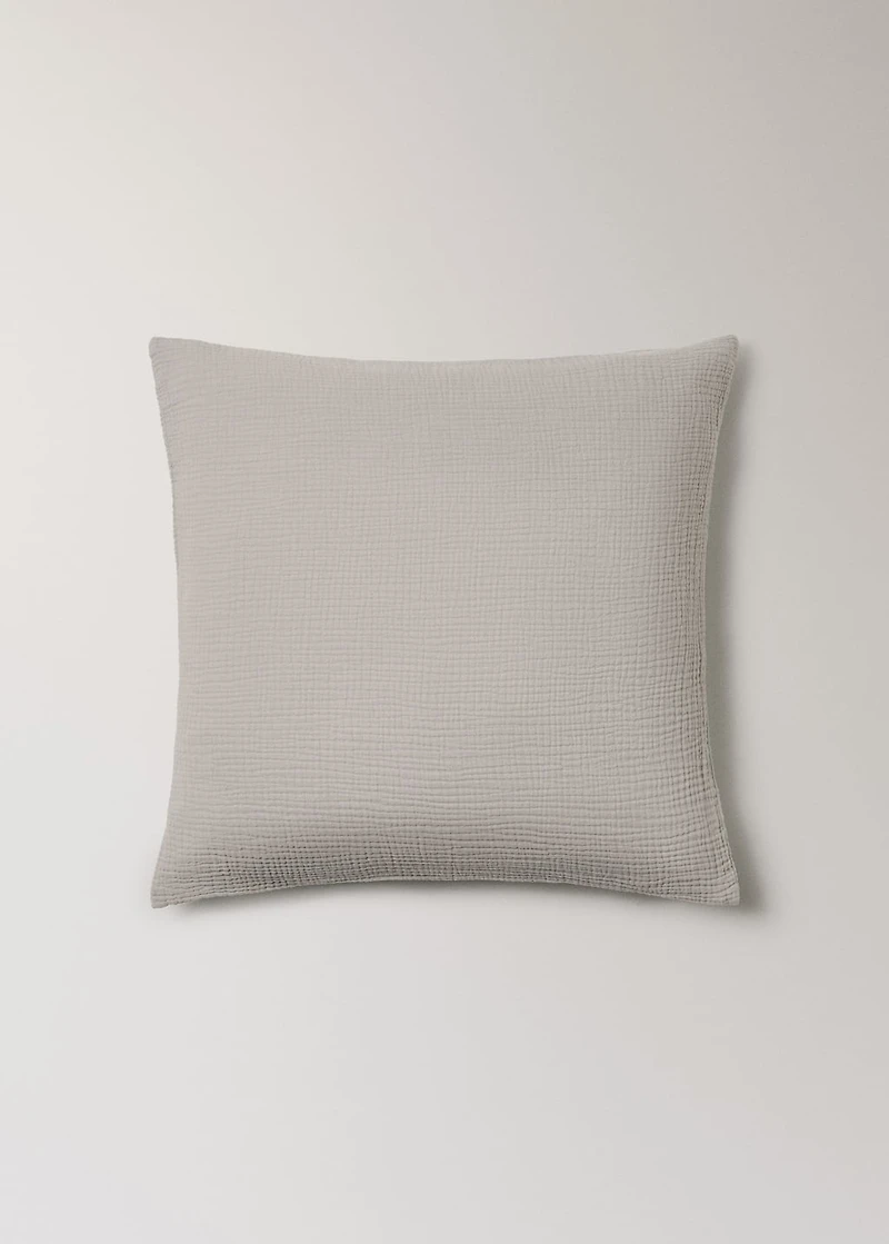 Two cotton chiffon pillowcases 60x60 cm