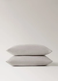 Two cotton chiffon pillowcases 60x60 cm