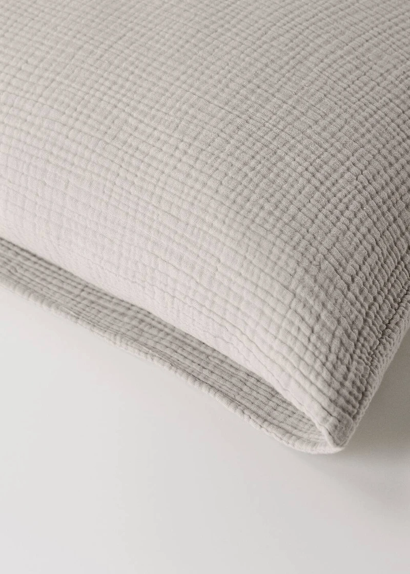 Two cotton chiffon pillowcases 60x60 cm