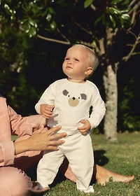 Sweatshirt with embroidered teddy bear