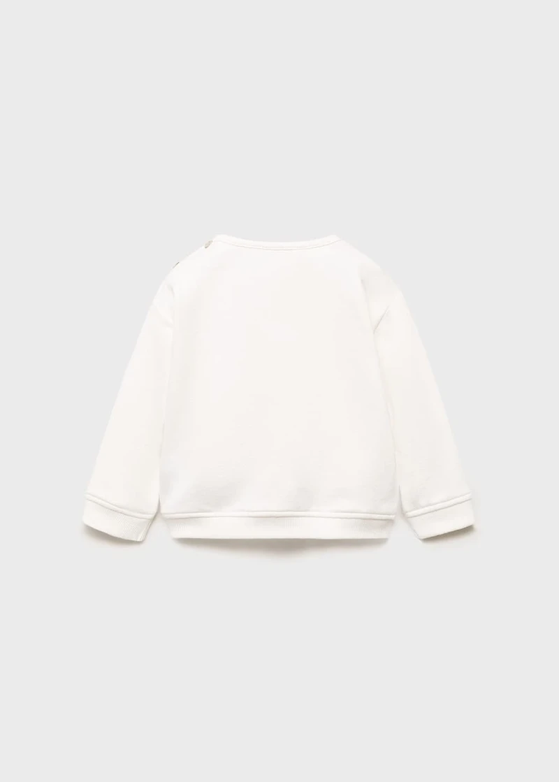 Sweatshirt with embroidered teddy bear