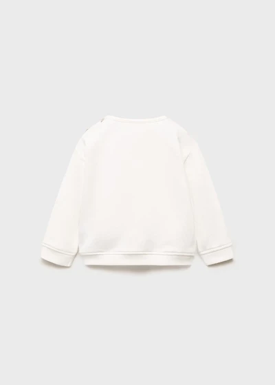 Sweatshirt with embroidered teddy bear
