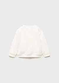Sweatshirt with embroidered teddy bear