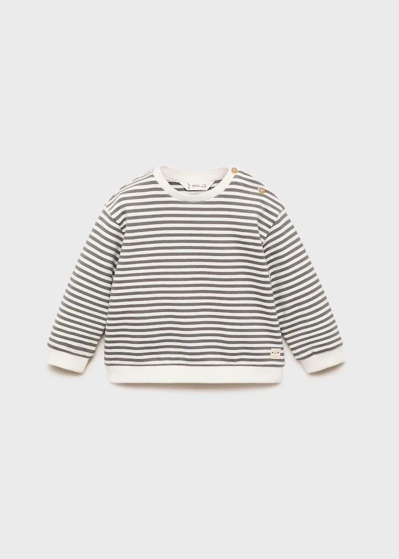 Striped cotton-blend sweatshirt