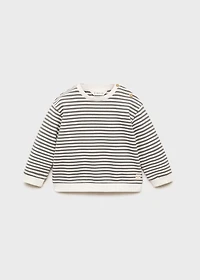 Striped cotton-blend sweatshirt