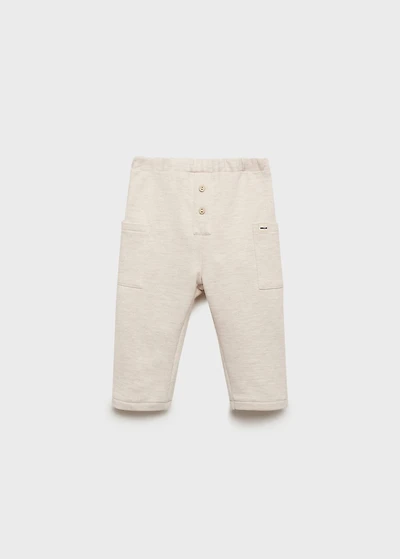 Cargo joggers with button detail