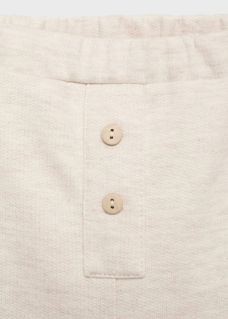 Cargo joggers with button detail