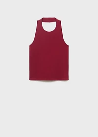 Knitted top with hoop detail