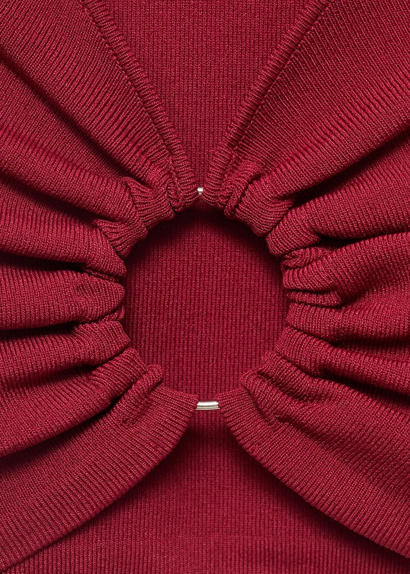 Knitted top with hoop detail