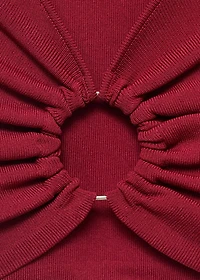 Knitted top with hoop detail