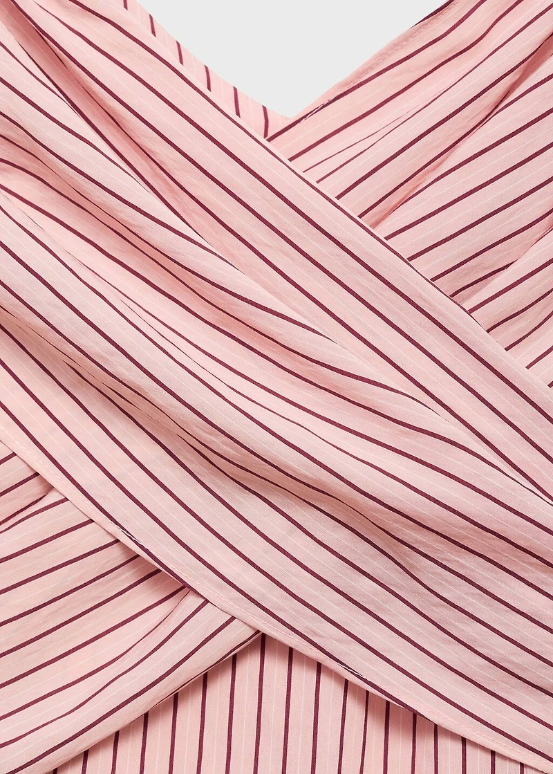 Striped wrap dress