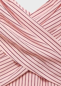 Striped wrap dress
