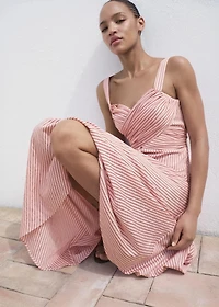 Striped wrap dress