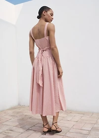 Striped wrap dress
