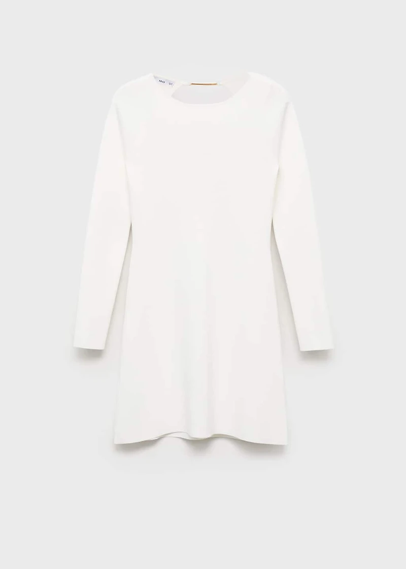 Open-back knitted dress