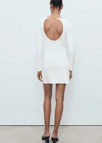 Open-back knitted dress