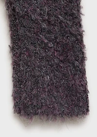 Round-neck bouclé sweater