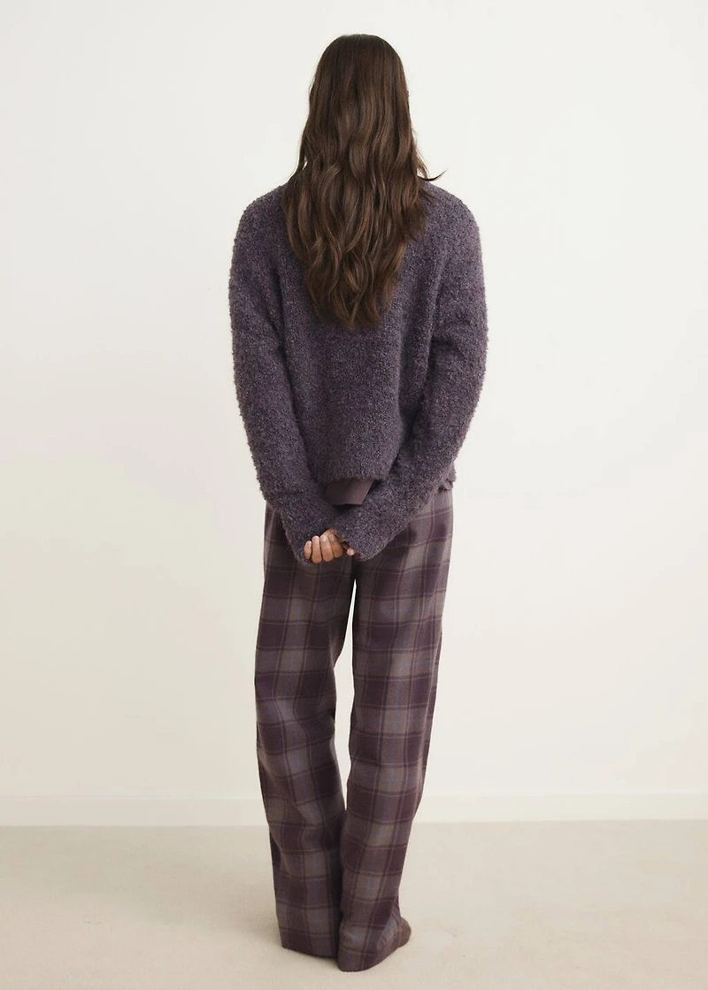 Round-neck bouclé sweater