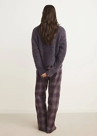 Round-neck bouclé sweater