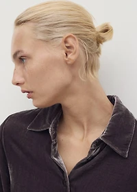 Silk velvet shirt