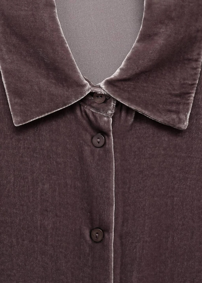 Silk velvet shirt