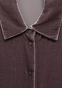 Silk velvet shirt