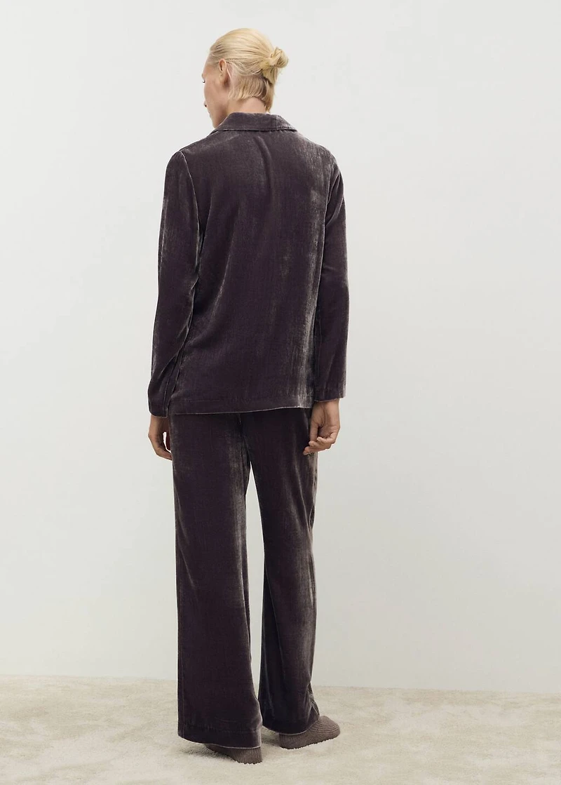 Silk velvet shirt