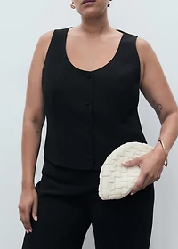 Suit vest with buttons